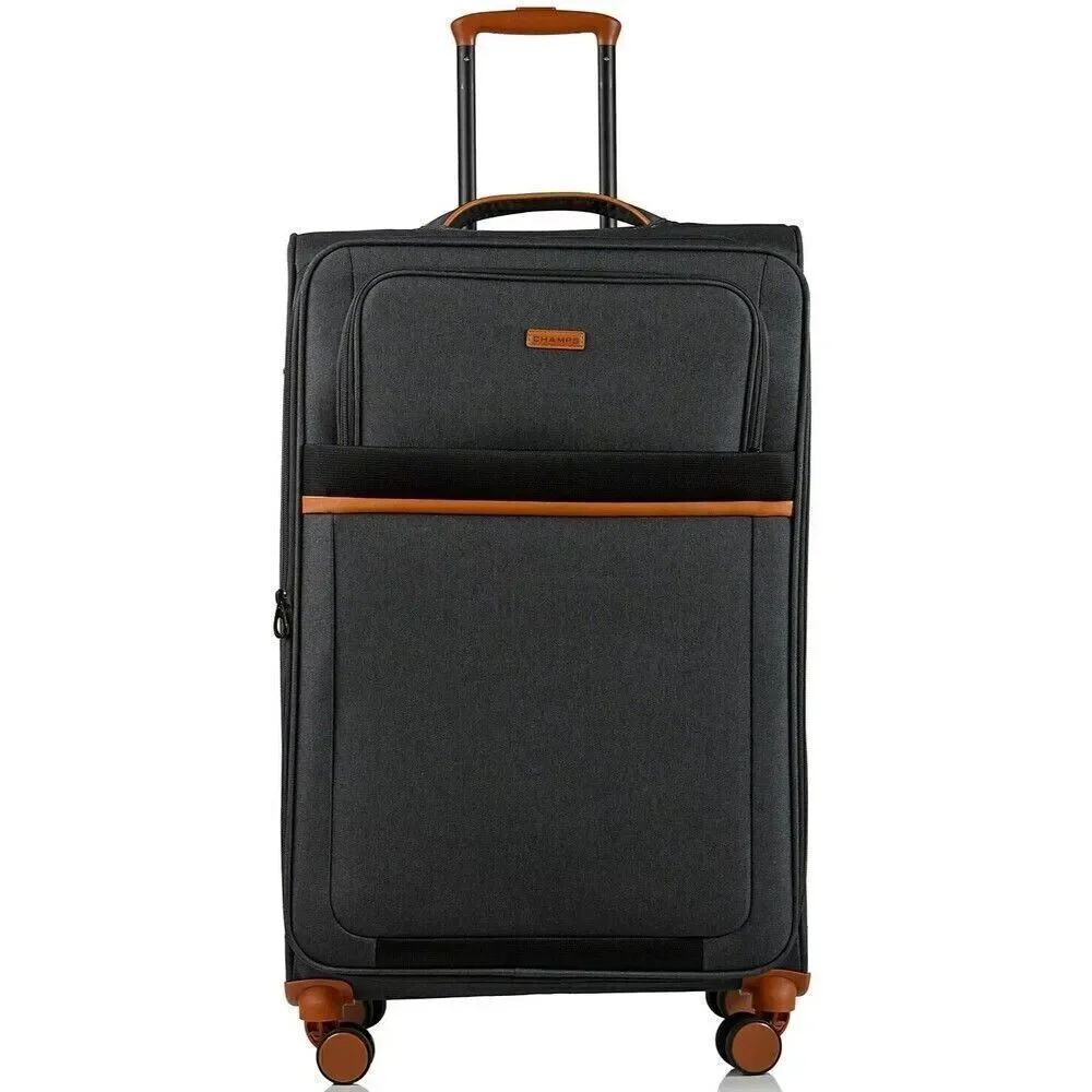 CHAMPS Classic II Collection 1-piece Softside Luggage suitcase 24”Grey GREY